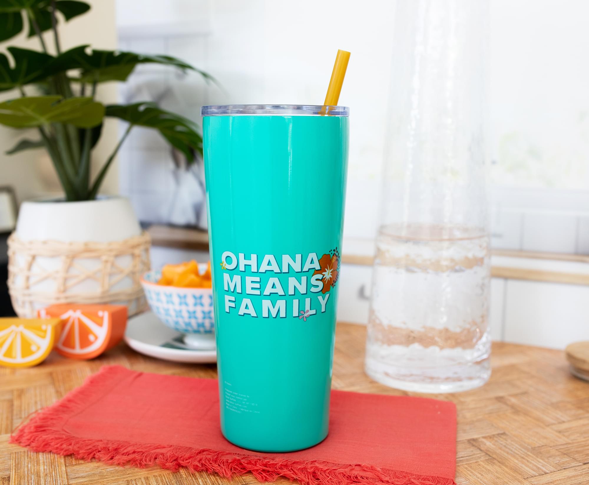 Disney Lilo & Stitch "Ohana Means Family" Double-Walled Stainless Steel Tumbler