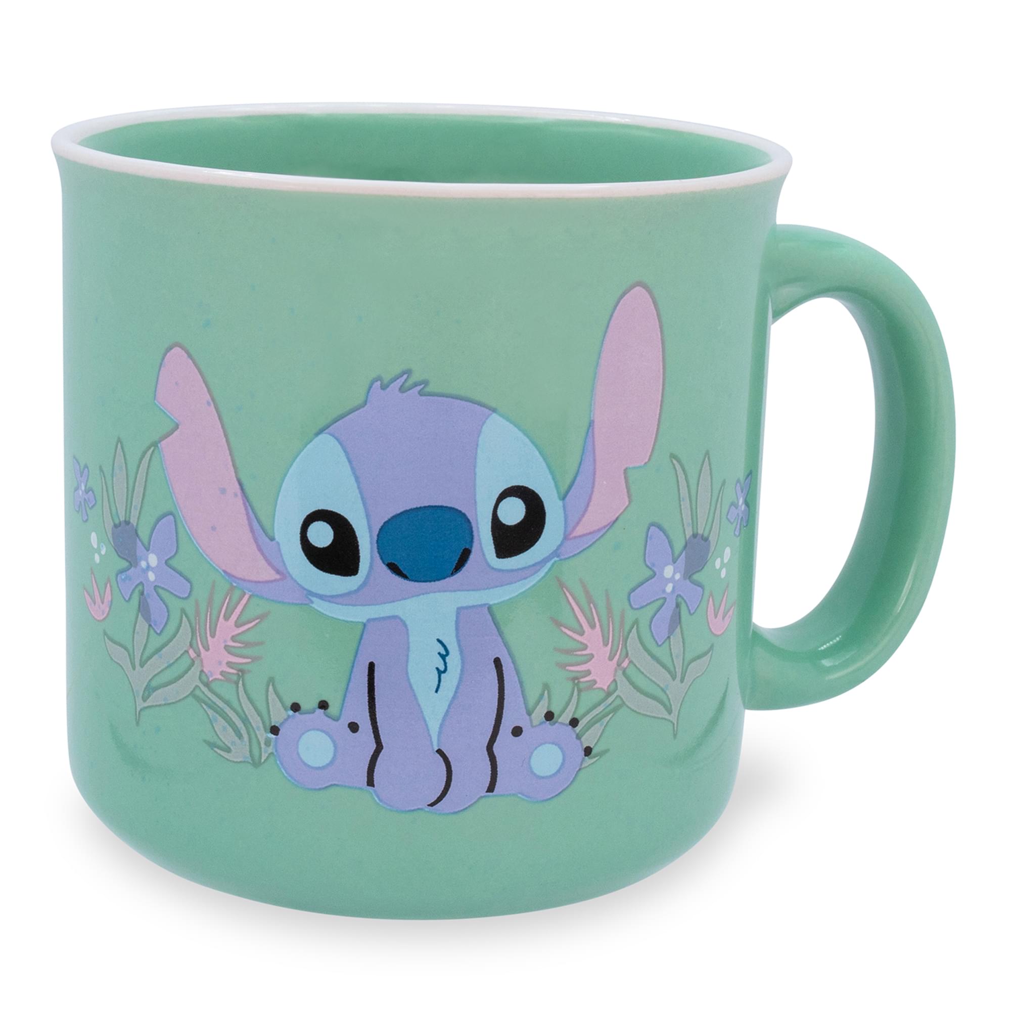 Disney Lilo & Stitch "Ohana Means Family" Ceramic Camper Mug | Holds 20 Ounces