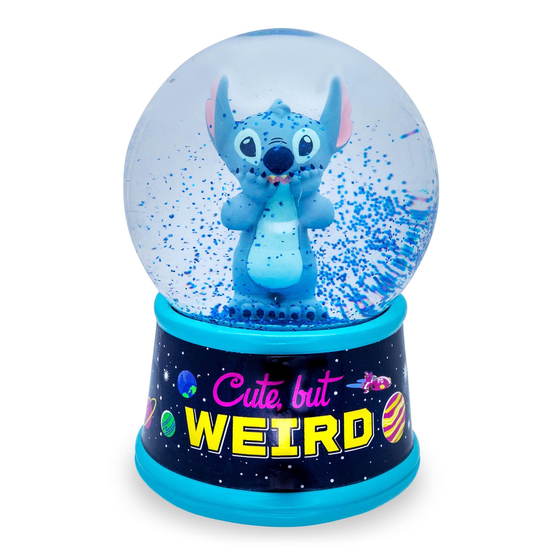 Disney Lilo & Stitch "Cute But Weird" Light-Up Snow Globe | 6 Inches Tall