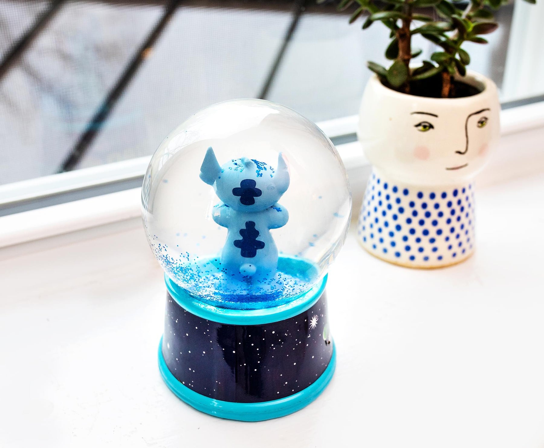 Disney Lilo & Stitch Ohana Light-Up Collectible Snow Globe 6 Inches Tall