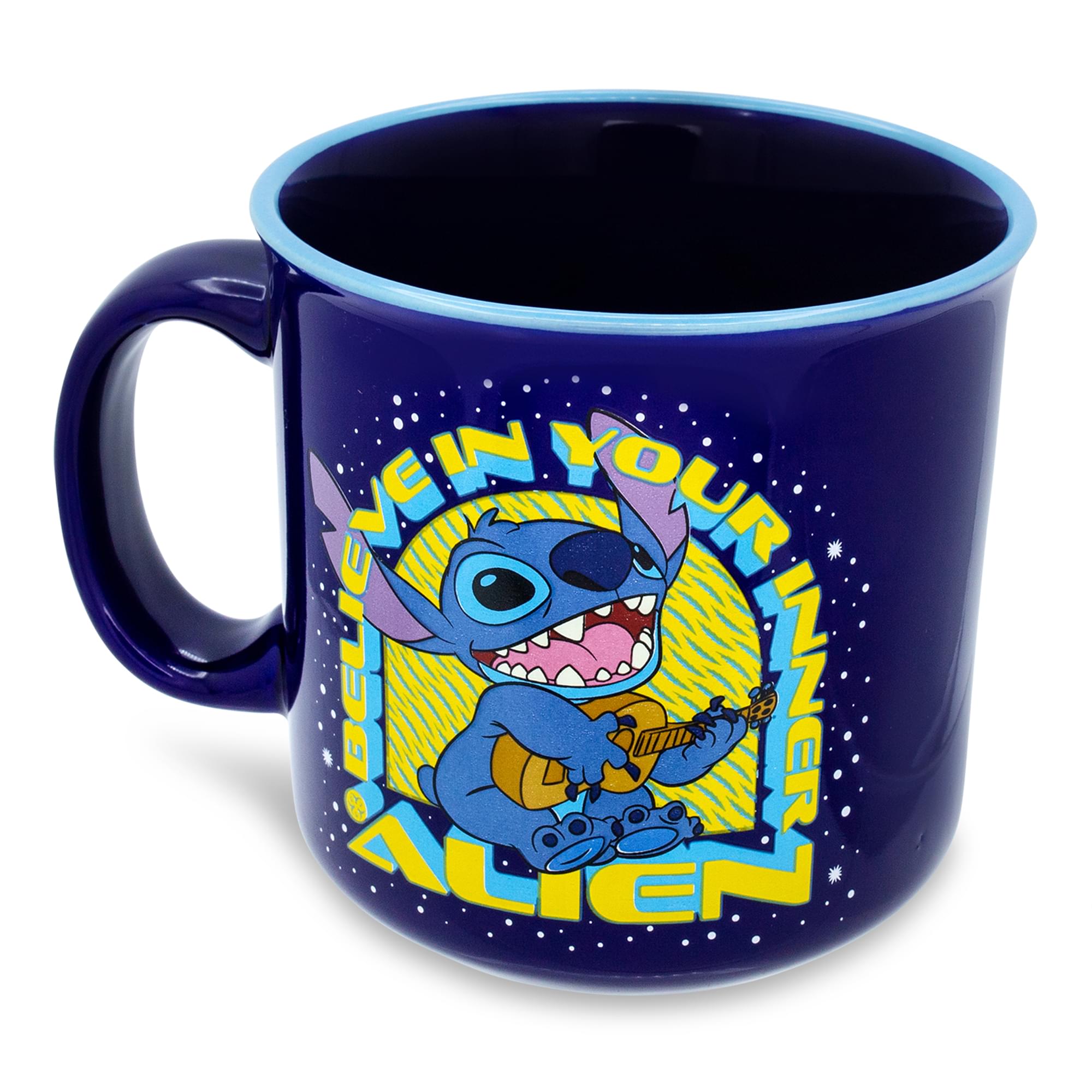 Disney Lilo & Stitch "Believe In Your Inner Alien" Camper Mug | Holds 20 Ounces