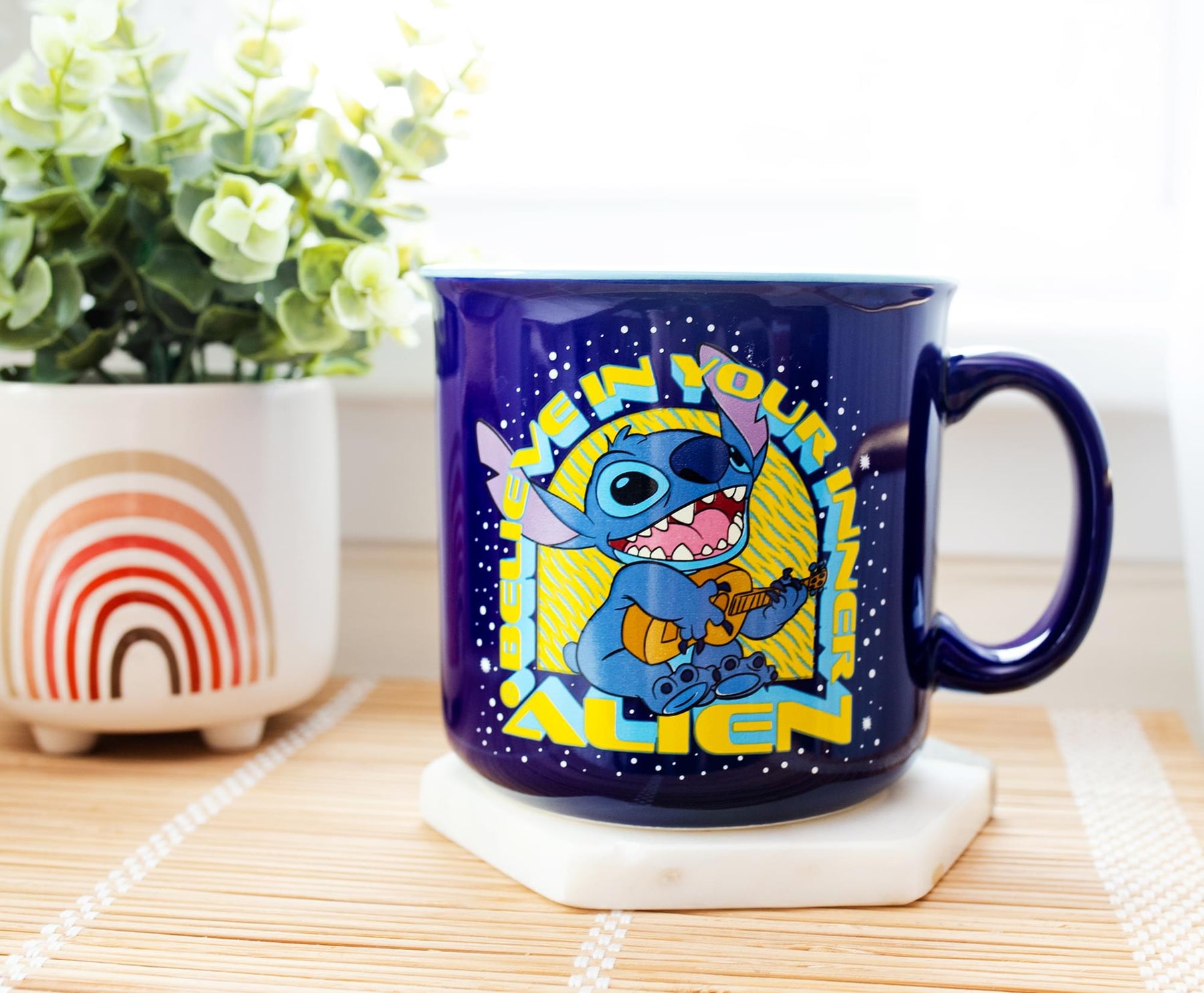 Disney Lilo & Stitch "Believe In Your Inner Alien" Camper Mug | Holds 20 Ounces