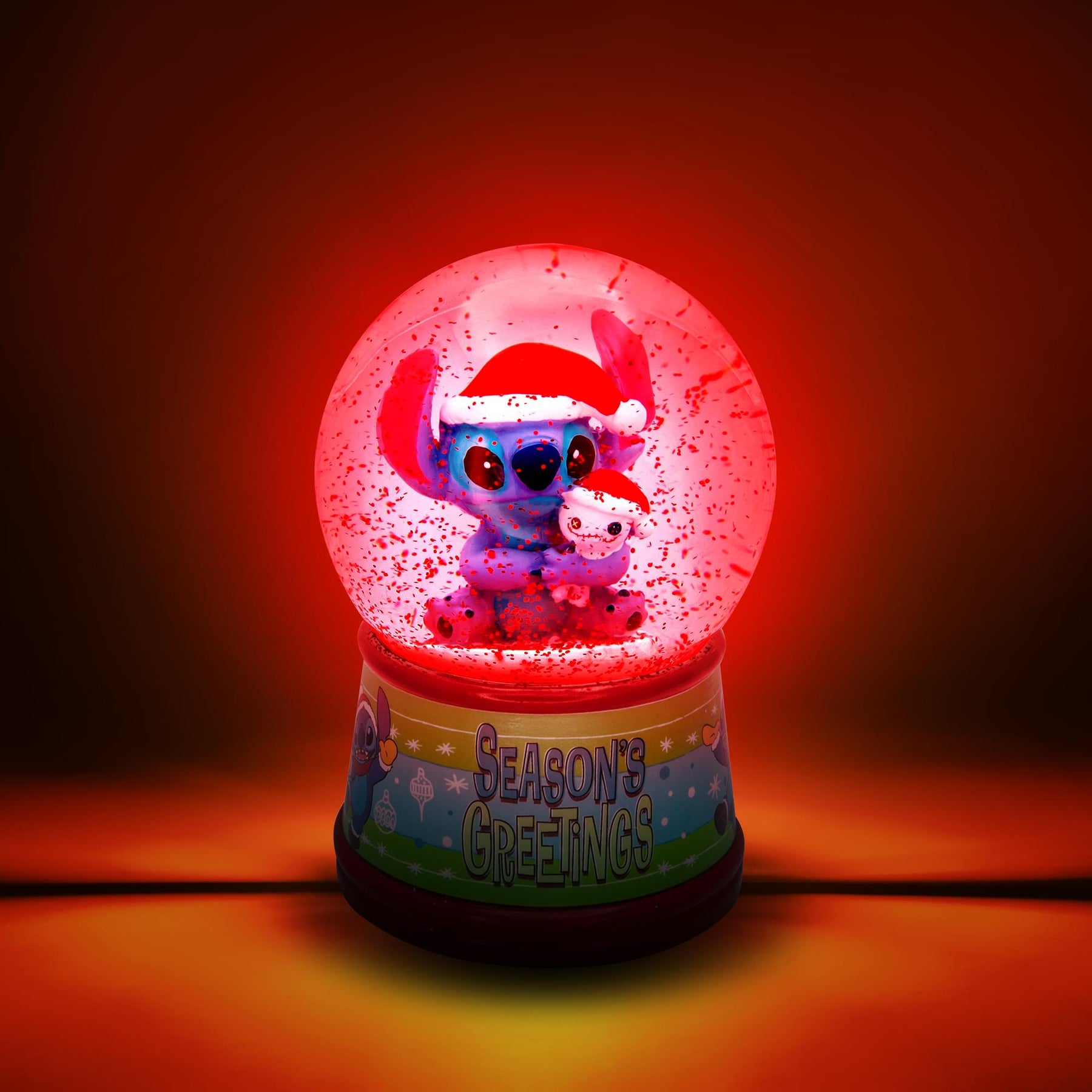 Disney Lilo & Stitch Ohana Light-Up Collectible Snow Globe 6