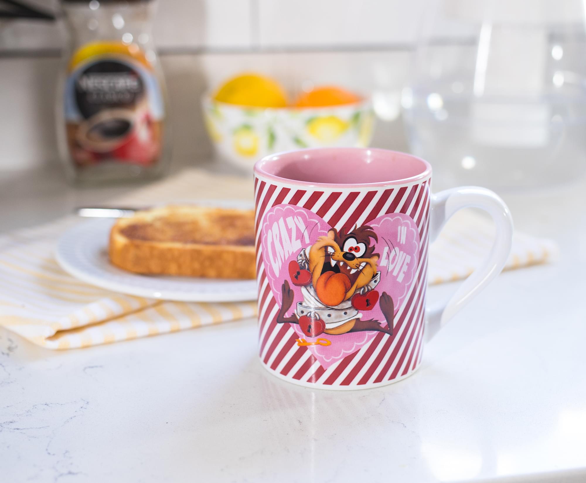 Looney Tunes Taz "Crazy In Love" Ceramic Mug | Holds 14 Ounces | Toynk Exclusive