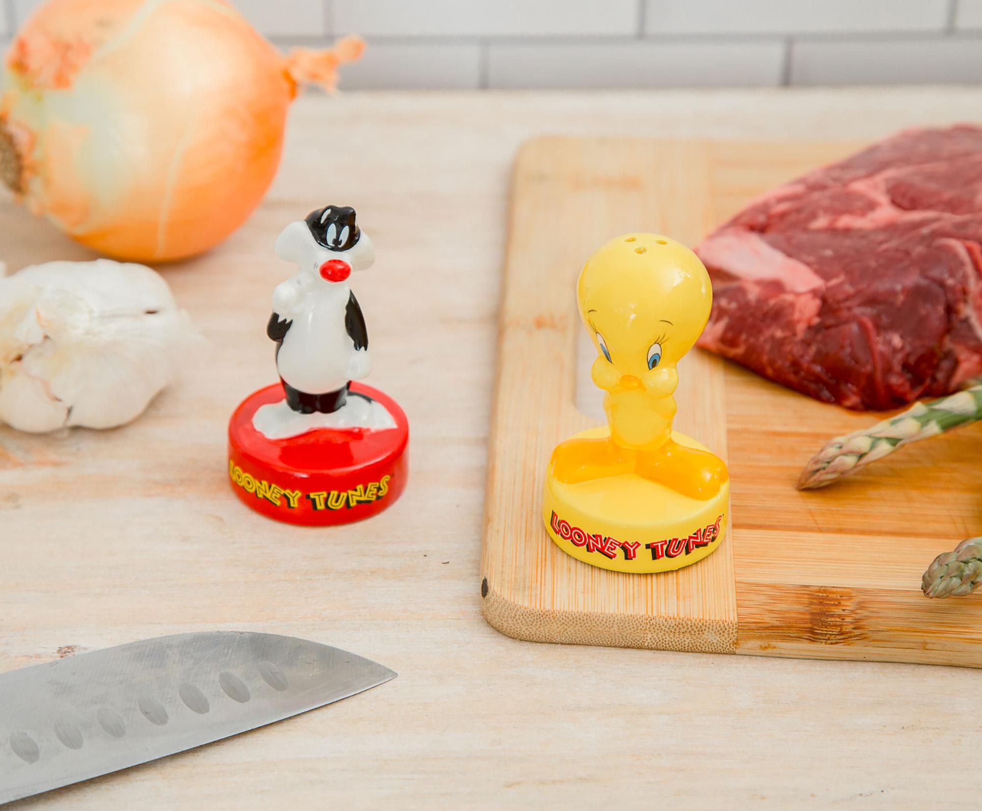 Looney Tunes Sylvester and Tweety Ceramic Salt and Pepper Shakers | Set of 2