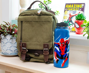 Marvel Comics Spider-Man Stainless Steel Water Bottle | Holds 42 Ounces