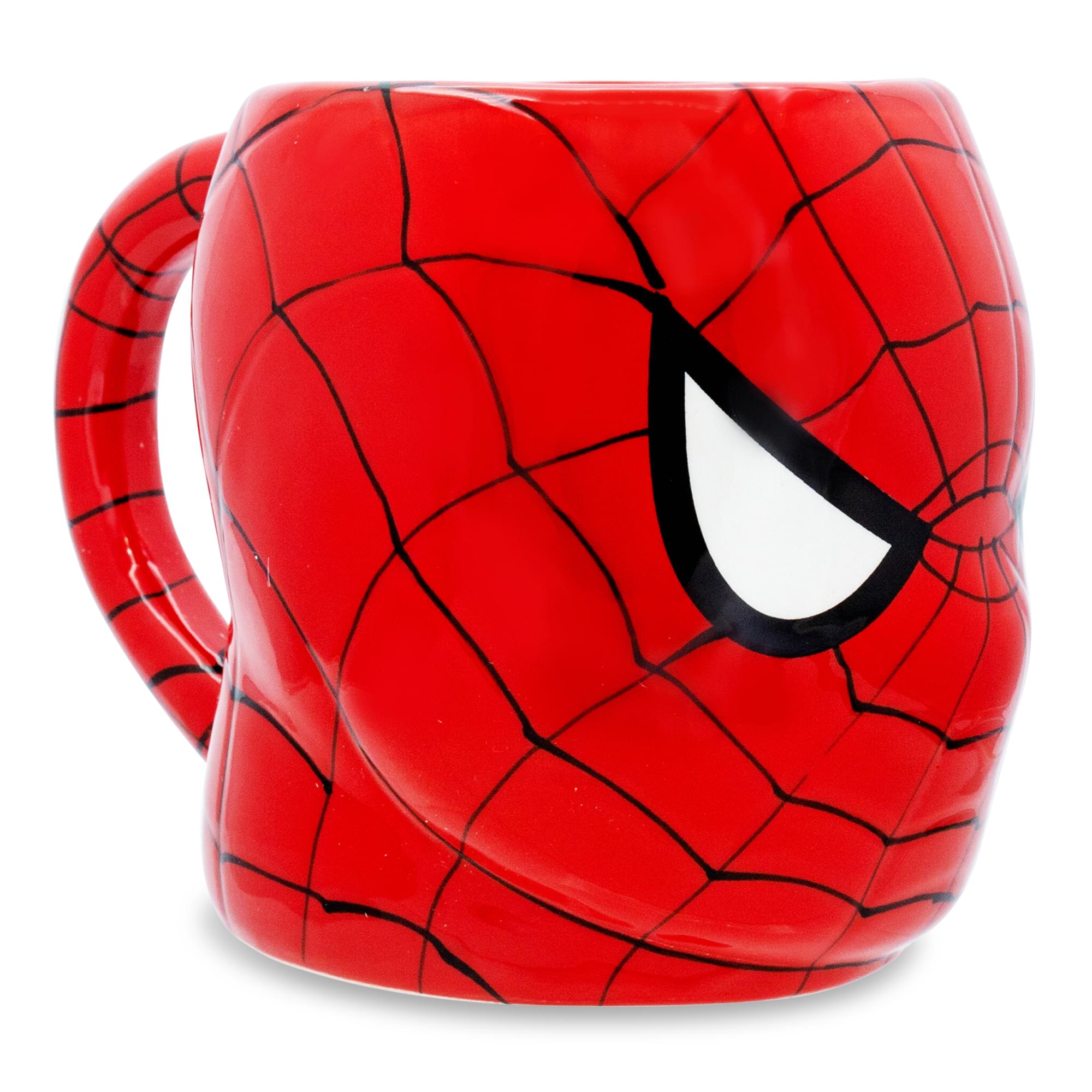 Marvel Comics Spider-Man Mask 3D Sculpted Ceramic Mug | Holds 20 Ounces