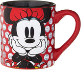 Disney Minnie Mouse Rock the Dots Ceramic Coffee Mug | Holds 14 Ounces