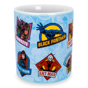 Marvel Comics Character Badges Ceramic Mug | Holds 14 Ounces