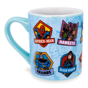 Marvel Comics Character Badges Ceramic Mug | Holds 14 Ounces