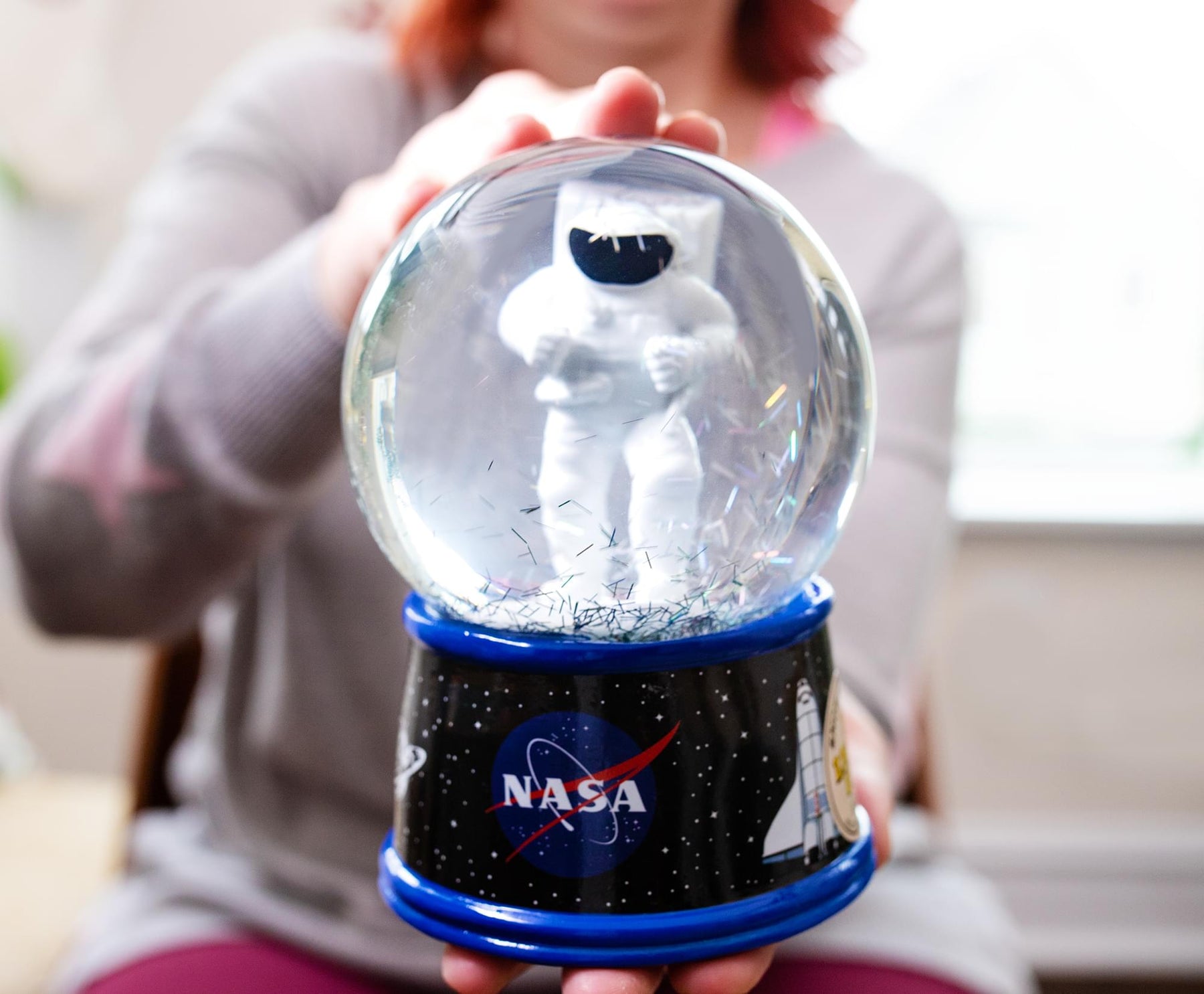 NASA Astronaut Light-Up Collectible Snow Globe | 6 Inches Tall