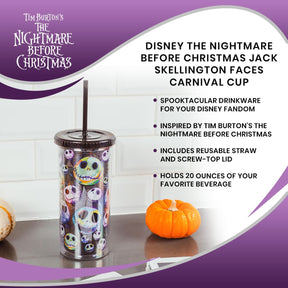 Disney The Nightmare Before Christmas Jack Skellington Faces Carnival Cup