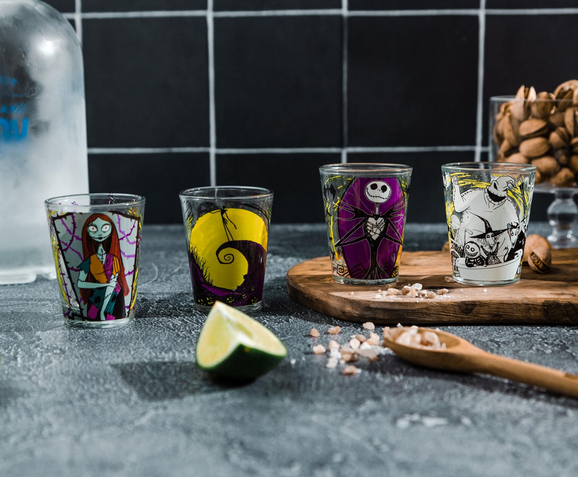 Disney Nightmare Before Christmas Halloween Town Mini Shot Glasses | Set of 4
