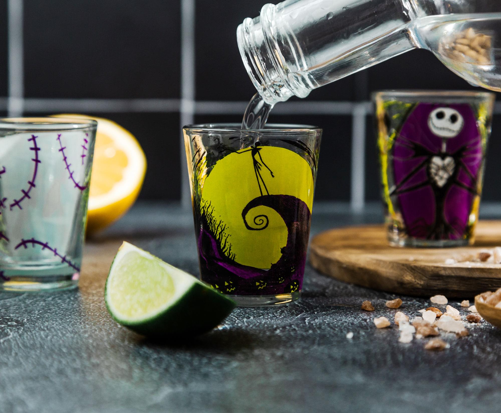 Disney Nightmare Before Christmas Halloween Town Mini Shot Glasses | Set of 4