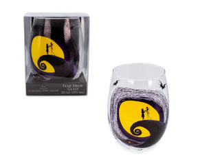 Disney The Nightmare Before Christmas Jack & Sally on Spiral Hill Stemless Glass