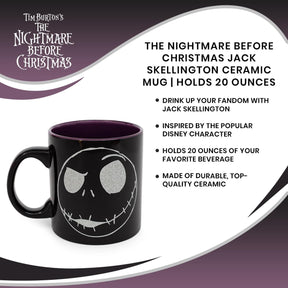 The Nightmare Before Christmas Jack Skellington Ceramic Mug | Holds 20 Ounces