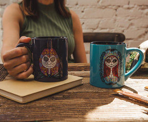 Disney Nightmare Before Christmas Sugar Skulls Jack and Sally Ceramic Mug Set