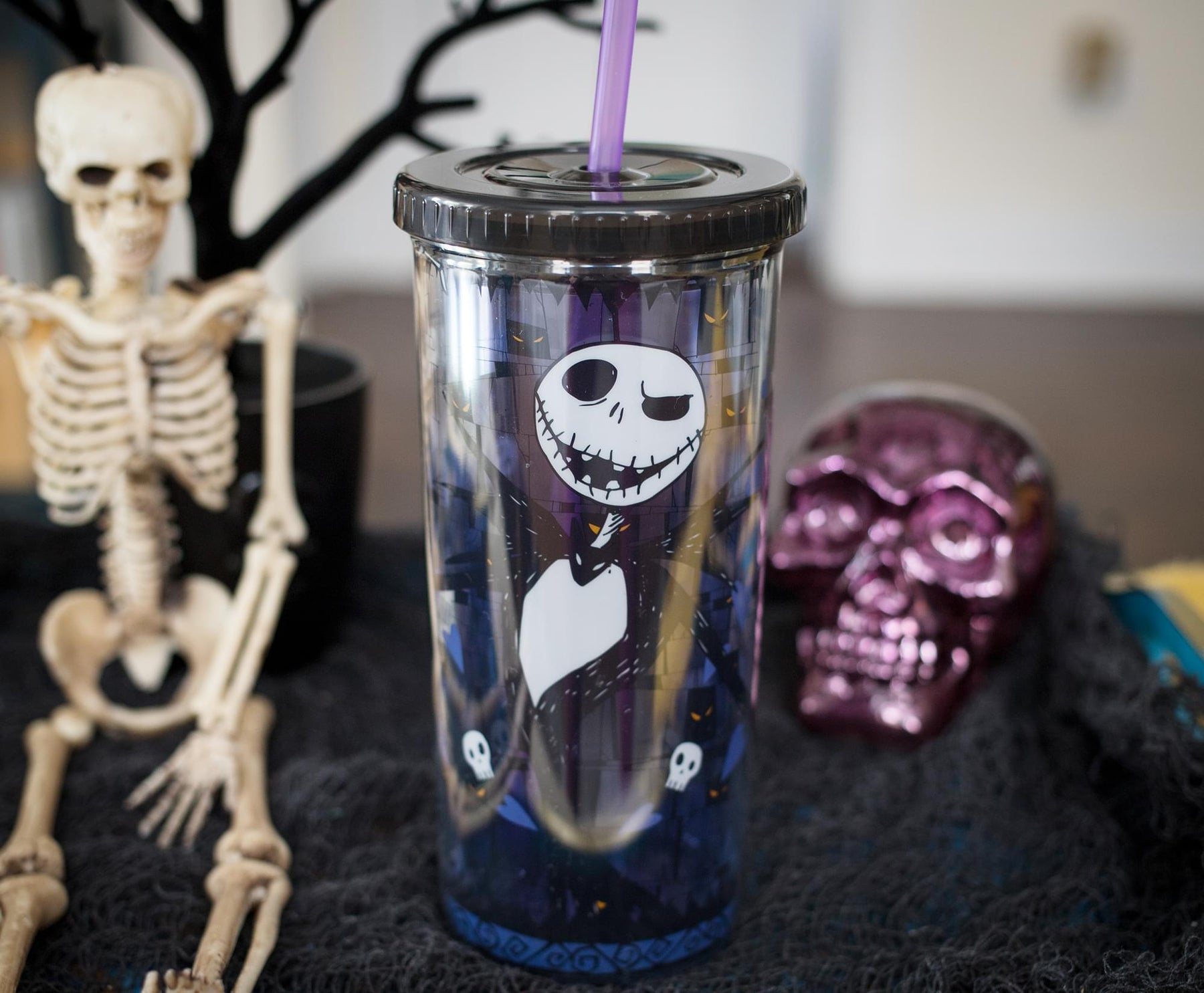 Nightmare Before Christmas Jack Skellington Carnival Cup With Straw | 20 Ounces