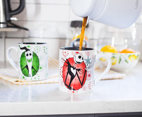 Nightmare Before Christmas Jack Holiday Mugs, Set of 2 | Each Holds 14 Ounces