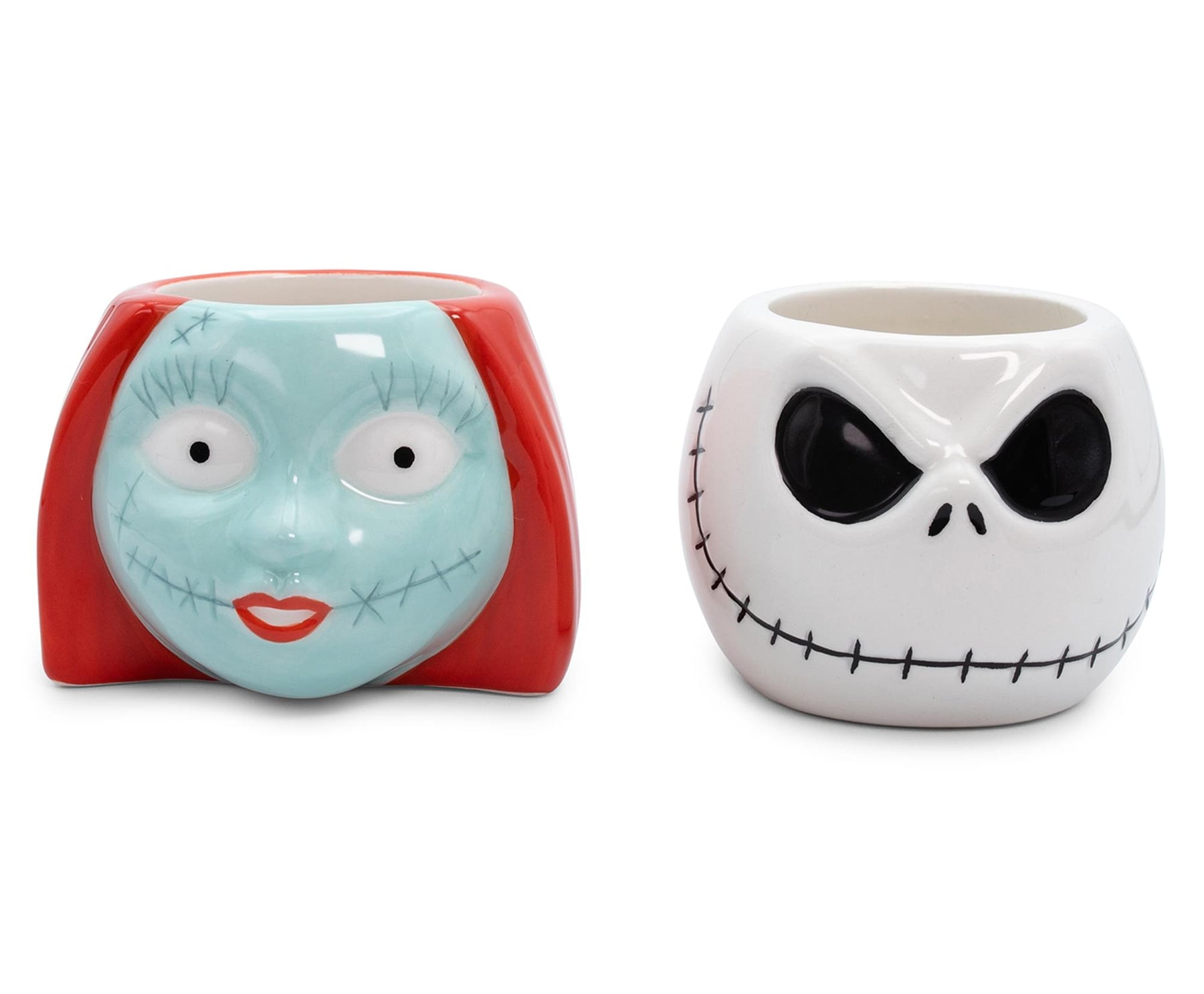 Disney The Nightmare Before Christmas Jack & Sally Sculpted Mini Mugs | Set of 2