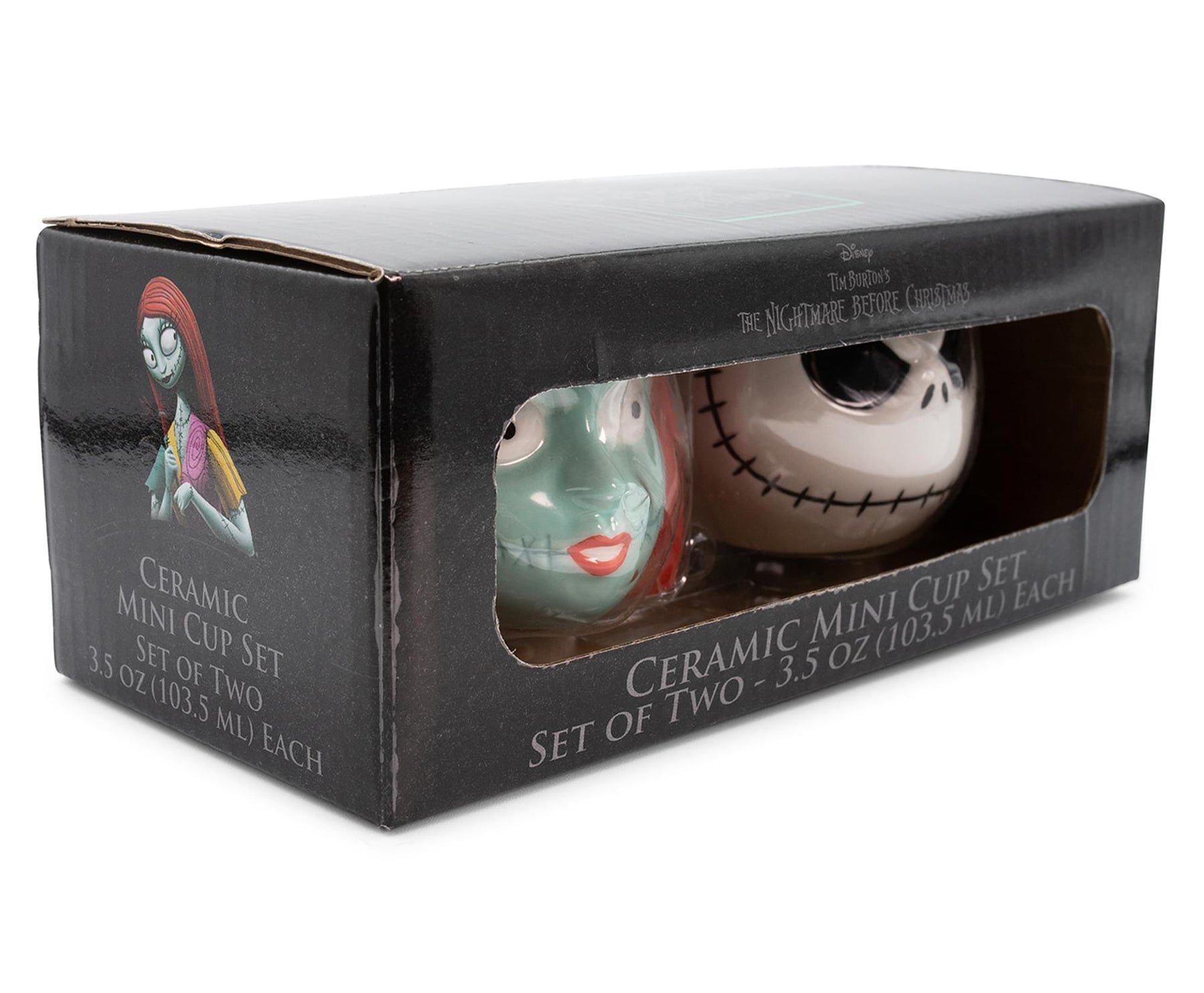 Disney The Nightmare Before Christmas Jack & Sally Sculpted Mini Mugs | Set of 2