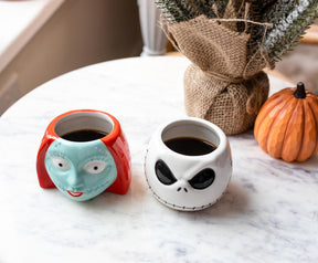 Disney The Nightmare Before Christmas Jack & Sally Sculpted Mini Mugs | Set of 2