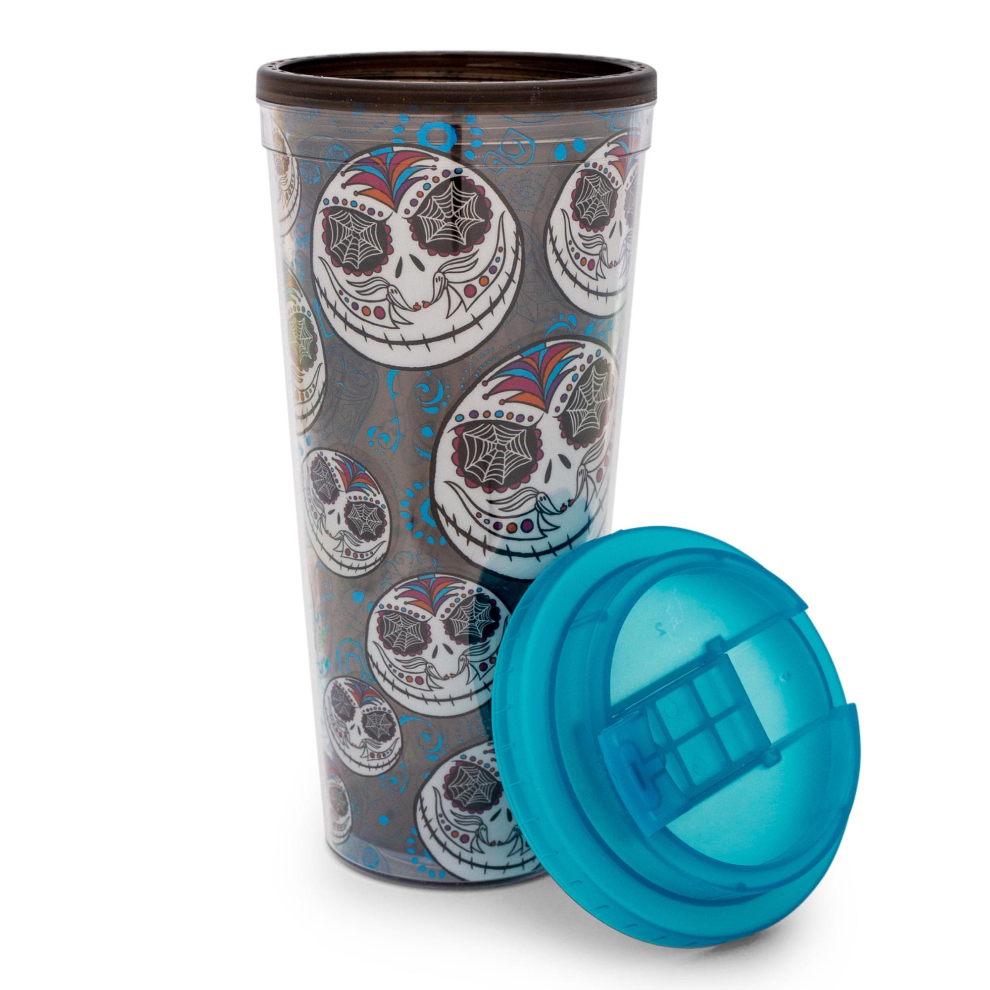 Disney The Nightmare Before Christmas Jack Sugar Skull Plastic Travel Tumbler