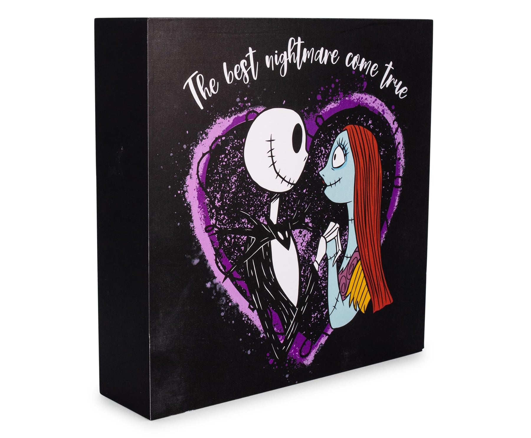 Disney The Nightmare Before Christmas Jack & Sally Box Wall Sign | 6 x 6 Inches