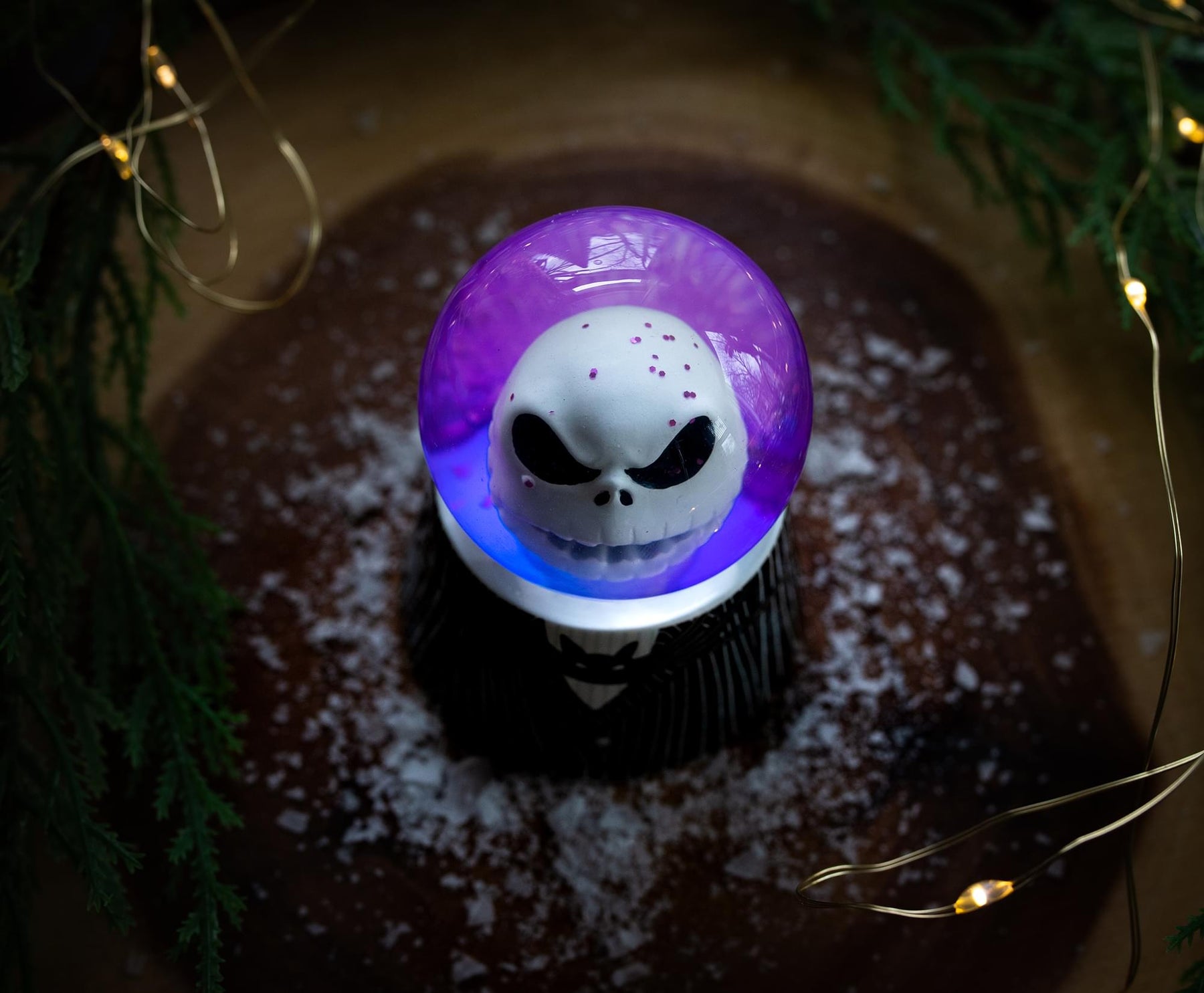 Disney The Nightmare Before Christmas Jack 3-Inch Mini Light-Up Snow Globe