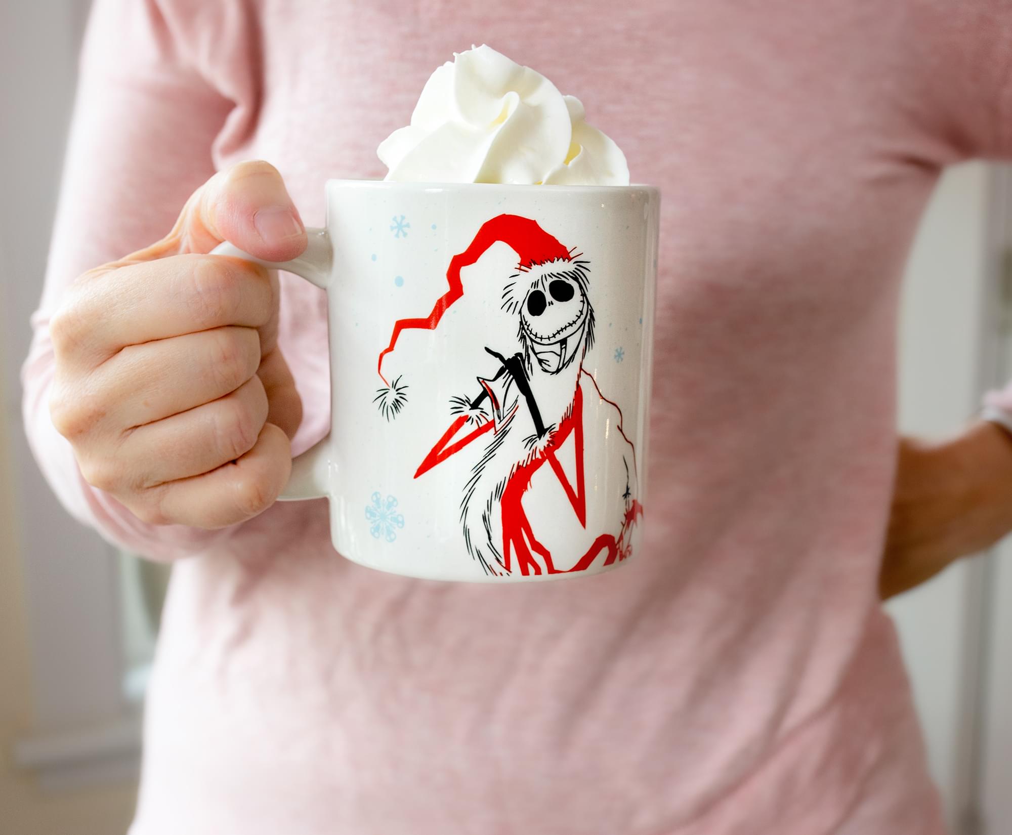 Disney The Nightmare Before Christmas Santa Jack Ceramic Mug With Sculpted Lid