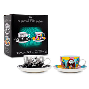 Disney The Nightmare Before Christmas Jack & Sally Teacup and Saucer | Set of 2
