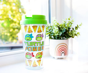 Teenage Mutant Ninja Turtles Pizza Slices Plastic Travel Tumbler | 16 Ounces