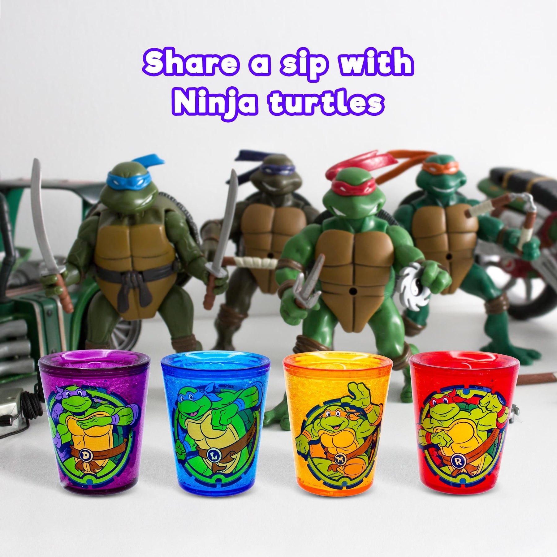 Teenage Mutant Ninja Turtles Cowabunga 1.5-Ounce Freeze Gel Mini Cups | Set of 4