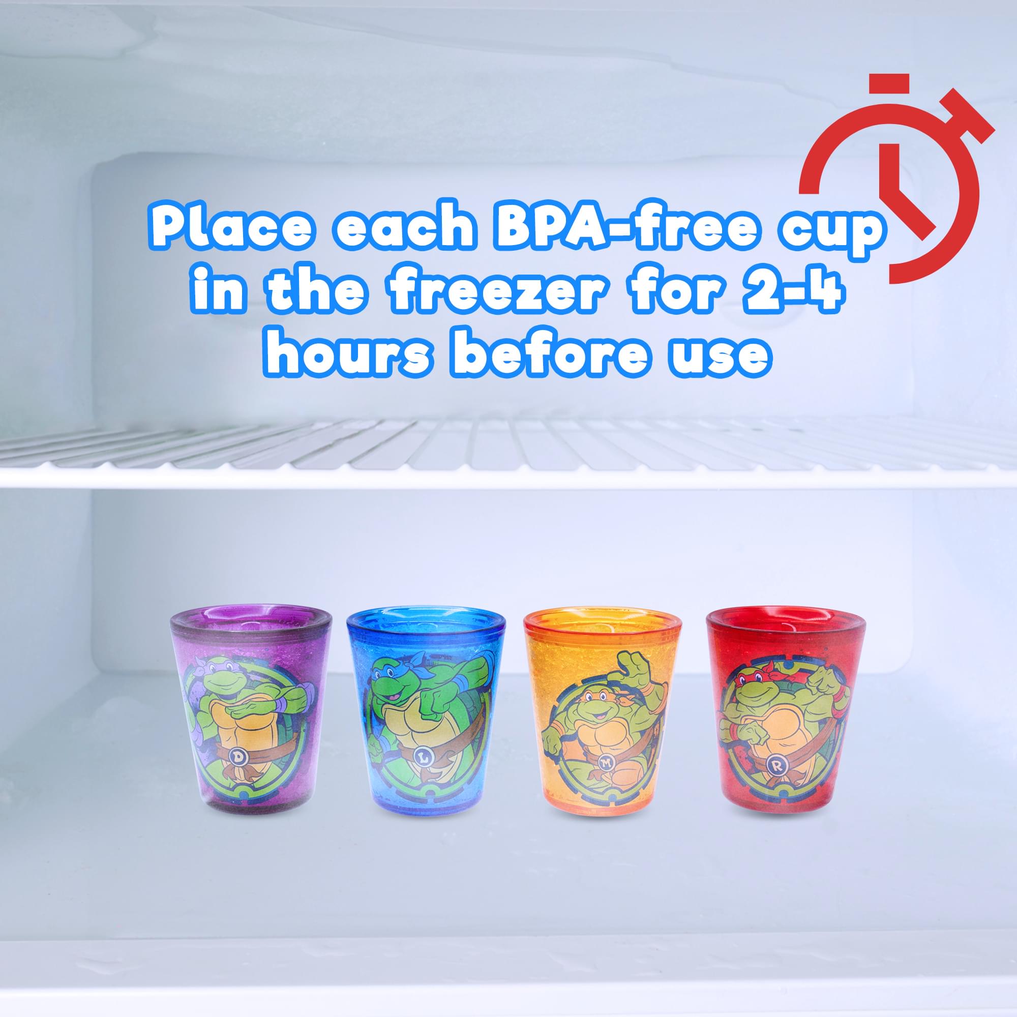 Teenage Mutant Ninja Turtles Cowabunga 1.5-Ounce Freeze Gel Mini Cups | Set of 4