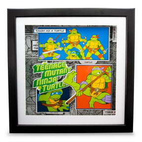 Teenage Mutant Ninja Turtles Wood Frame 3D Shadow Box Wall Art | 14 x 14 Inches