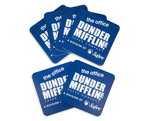 The Office Dunder Mifflin Logo Paper Drink Coasters | Set of 6