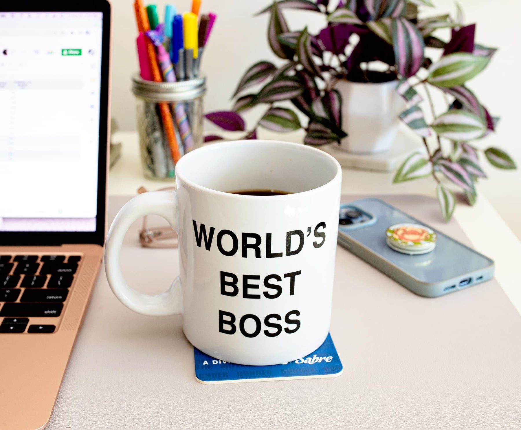 The Office Dunder Mifflin "World's Best Boss" Ceramic Mug | Holds 20 Ounces