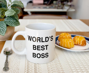 The Office Dunder Mifflin "World's Best Boss" Ceramic Mug | Holds 20 Ounces