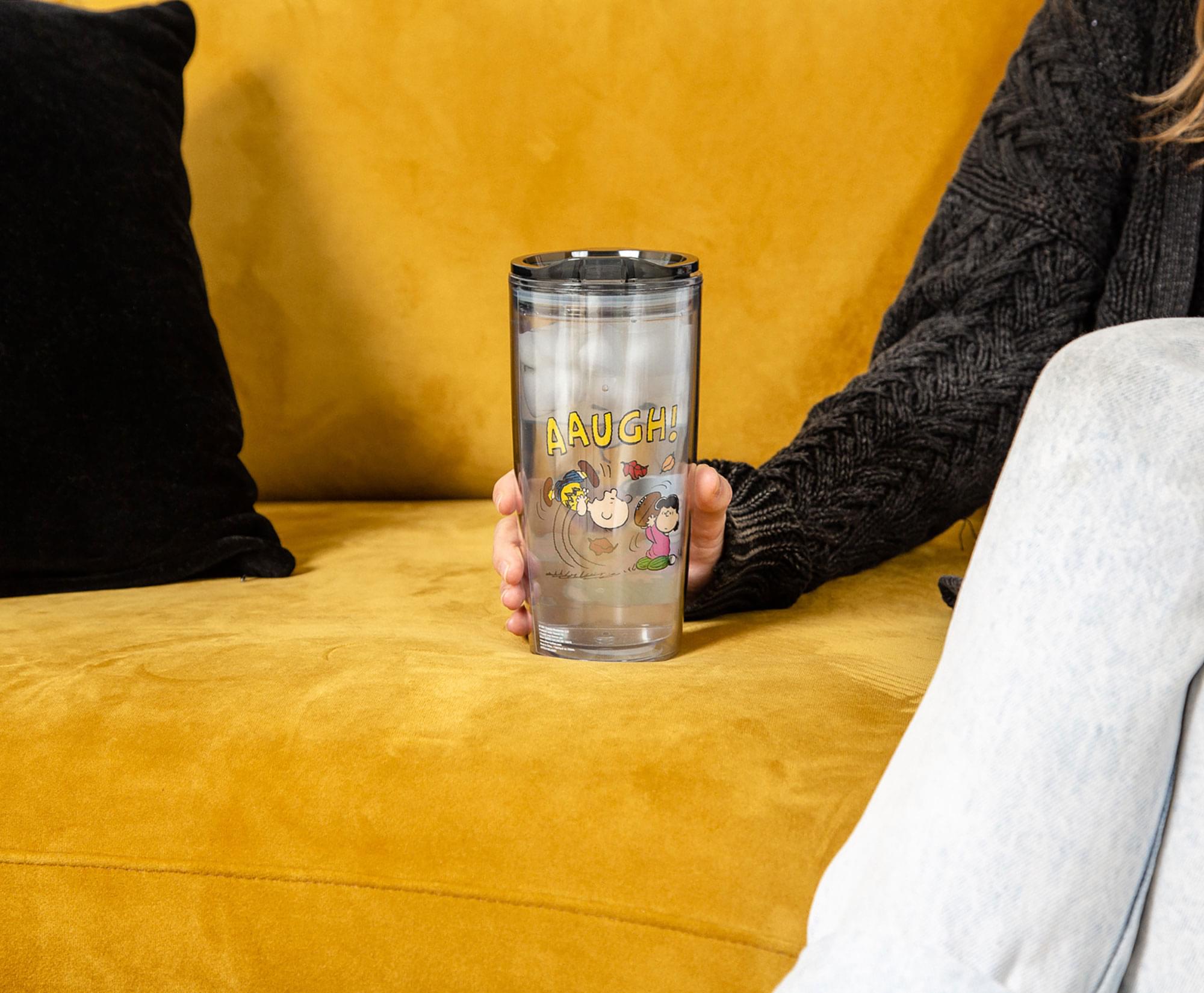 Peanuts Charlie Brown Travel Tumbler with Slide Close Lid | Holds 20 Ounces