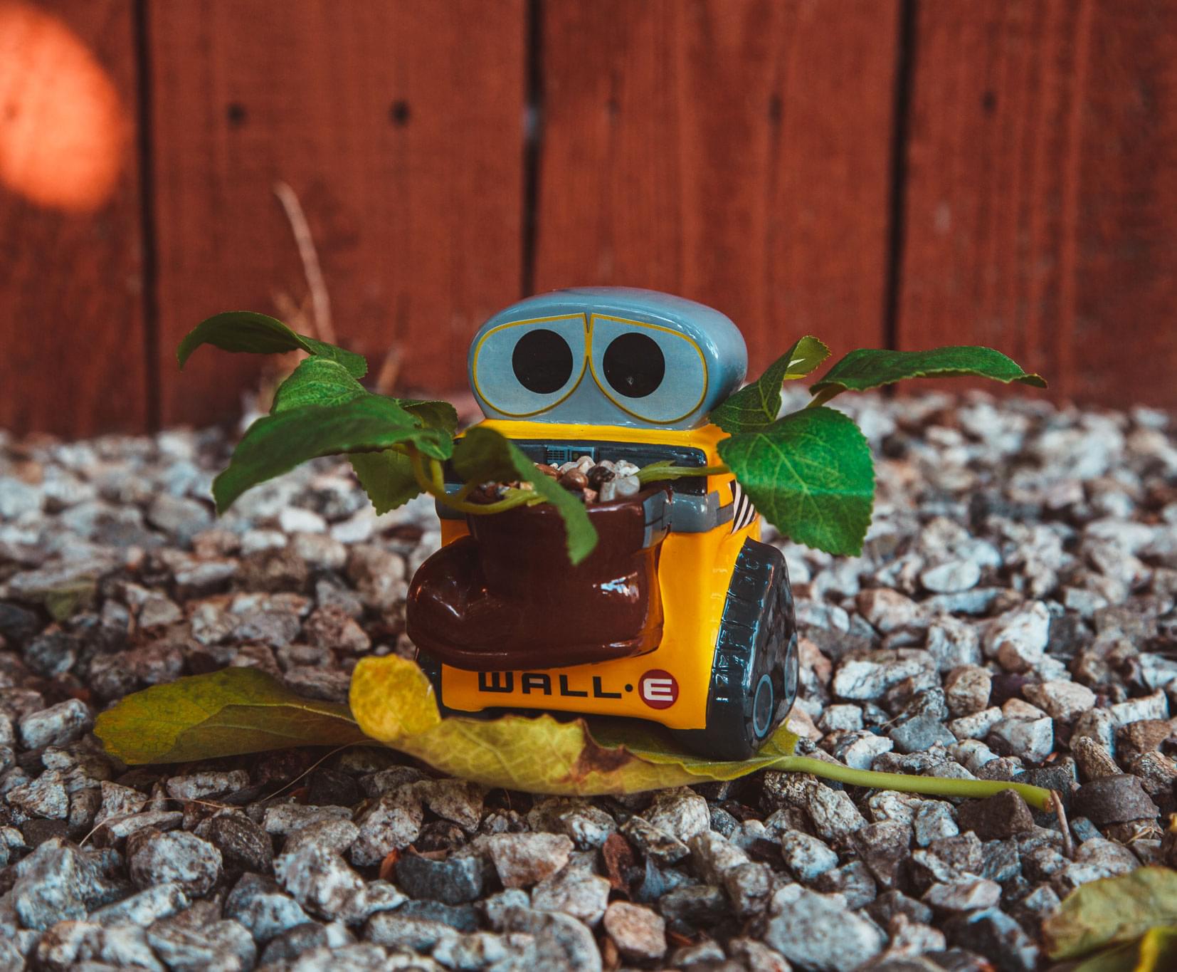 Disney Pixar WALL-E 4-Inch Ceramic Mini Planter With Artificial Succulent