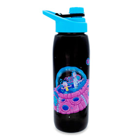 Rick and Morty Plastic Water Bottle With Screw-Top Lid | Holds 28 Ounces