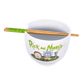 Rick and Morty Portal Japanese Dinnerware Set | 20-Ounce Ramen Bowl, Chopsticks