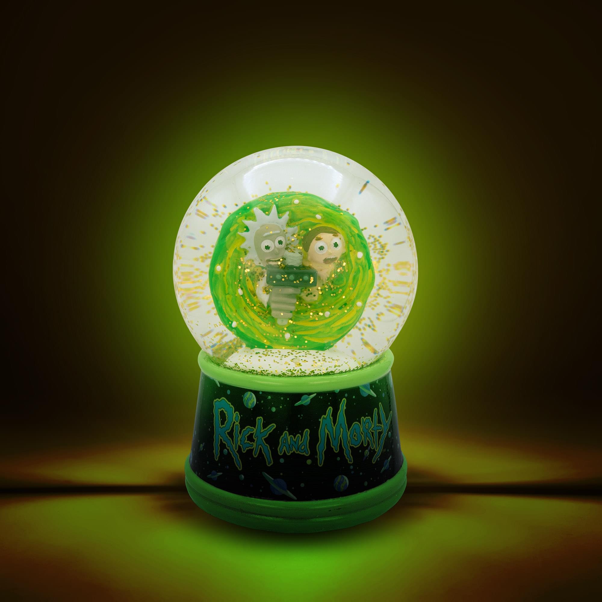 Rick and Morty Portal Light-Up Collectible Snow Globe | 6 Inches Tall