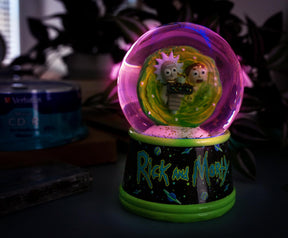 Rick and Morty Portal Light-Up Collectible Snow Globe | 6 Inches Tall