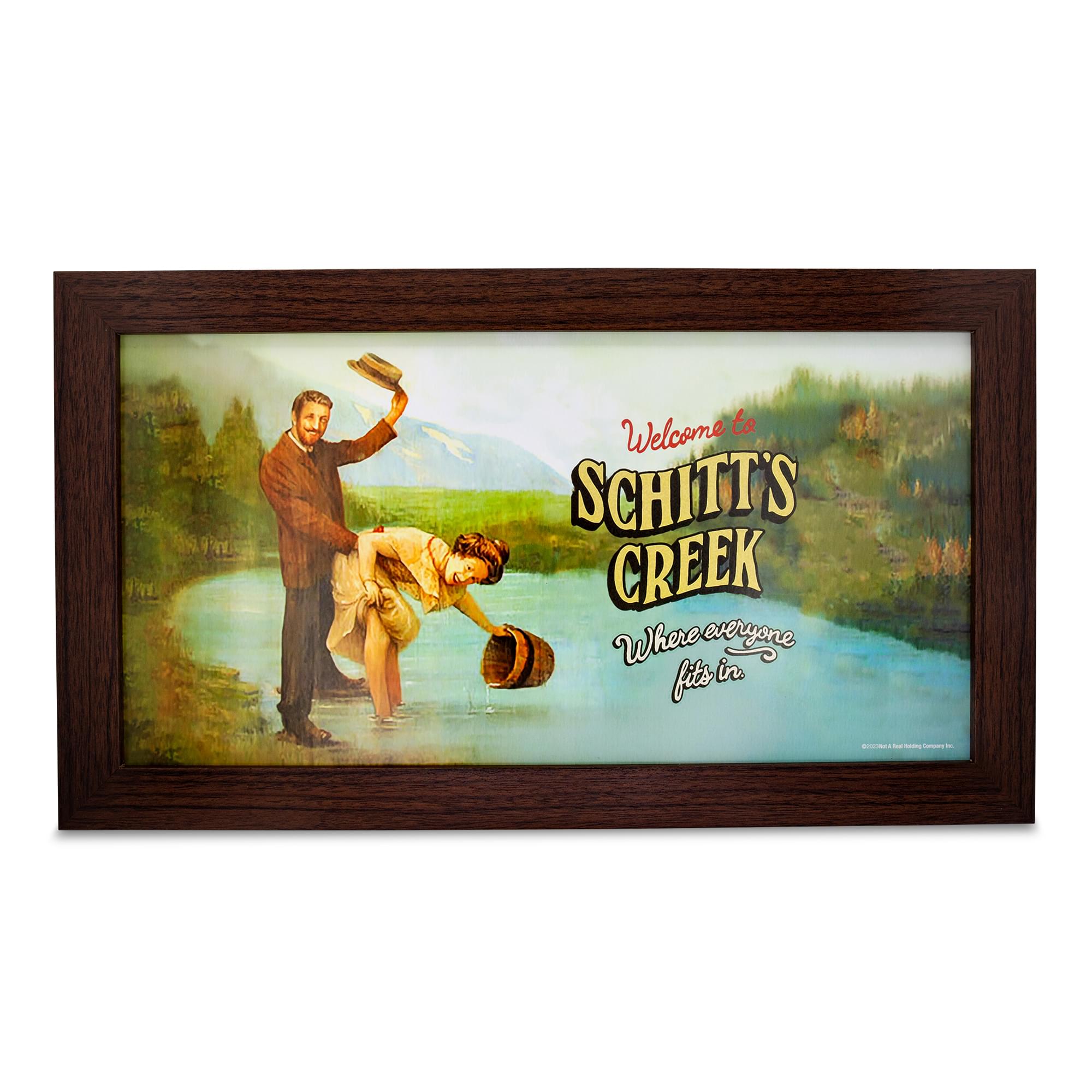 Schitt's Creek Welcome Sign Replica Framed MDF Hanging Wall Art | 10 x 18 Inches