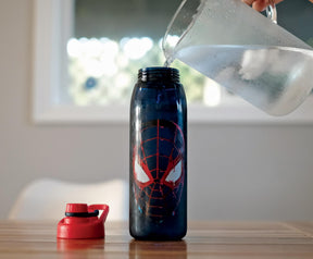 Marvel Spider-Man Miles Morales Plastic Water Bottle | Holds 28 Ounces