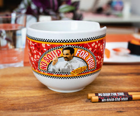 Seinfeld "No Soup For You" 20-Ounce Ramen Bowl and Chopstick Set