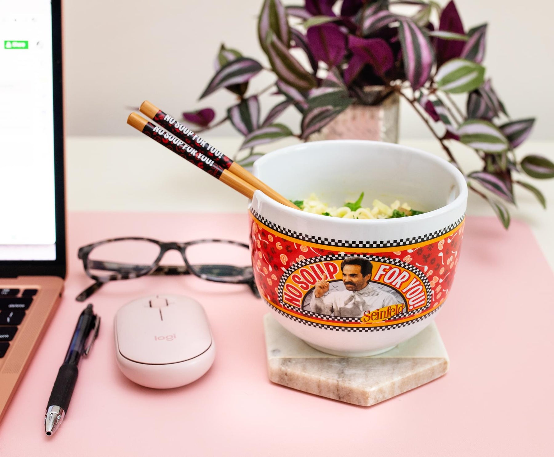 Seinfeld "No Soup For You" 20-Ounce Ramen Bowl and Chopstick Set