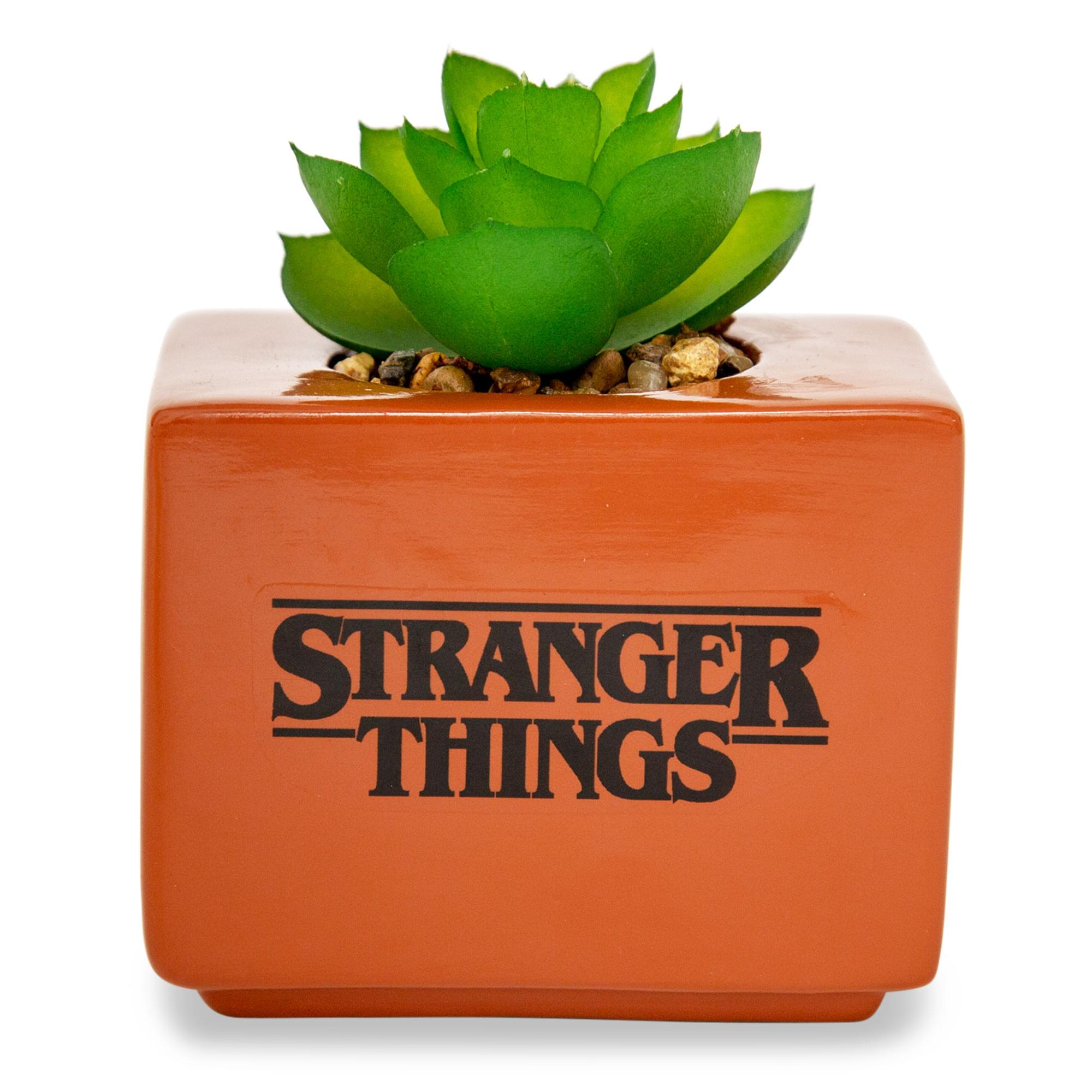 Stranger Things Missing Barb 4-Inch Ceramic Mini Planter With Artificial Succulent