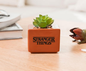 Stranger Things Missing Barb 4-Inch Ceramic Mini Planter With Artificial Succulent